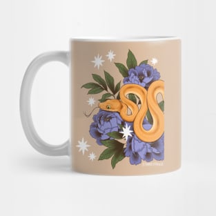 Amazon Tree Boa with Peonies Mug